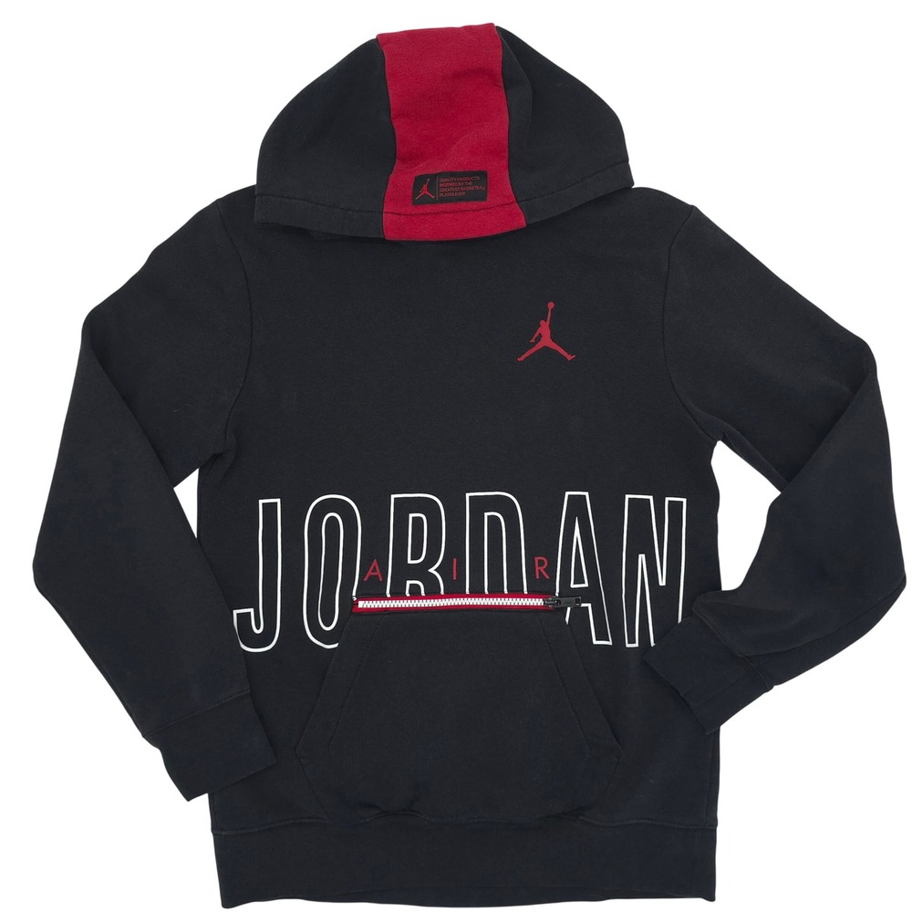 Jordan Black Red Jumpman Graphic Nike Hoodie Youth Size XL 13-15Y